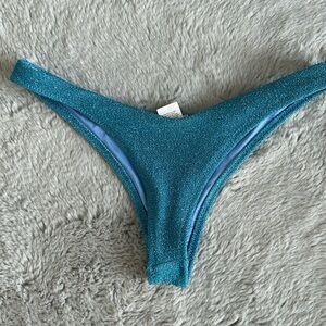 Subdued Lurex Sparkle Metallic Bikini Bottom